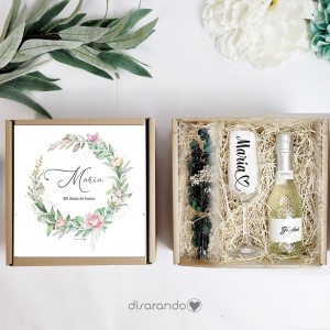 Kit cava "Dama de honor" (varios diseños, también madera)