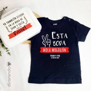 Pack camiseta + maletín "Esta boda mola mogollón"