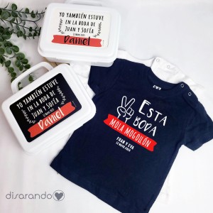 Pack camiseta + maletín "Esta boda mola mogollón"