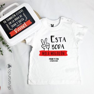 Pack camiseta + maletín "Esta boda mola mogollón"