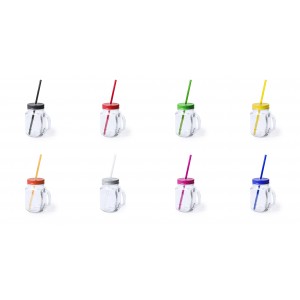 Jarra + tapadera + pajita