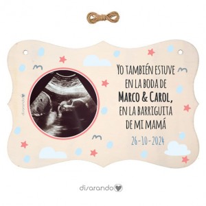 Placa "Yo también estuve en la boda de... "