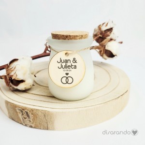 Vela Aromática Medalla Madera
