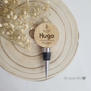Tapón abridor vino madera eventos (varios diseños)