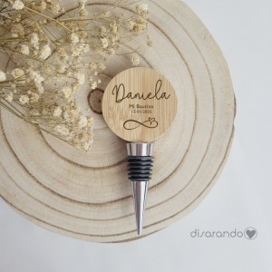 Tapón abridor vino madera eventos (varios diseños)