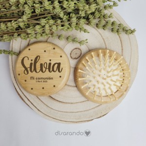 Cepillo / Espejo madera eventos (varios diseños)