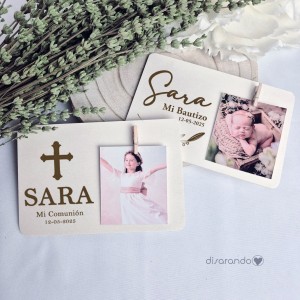 Portafotos madera imán eventos (varios diseños)