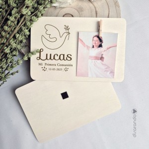 Portafotos madera imán eventos (varios diseños)