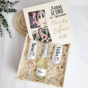 Kit cava"Aniversario" (varios diseños, también madera)