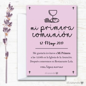 Invitación papel mod. 16 (varios colores)