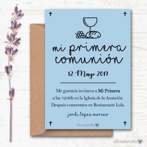 Invitación papel mod. 16 (varios colores)