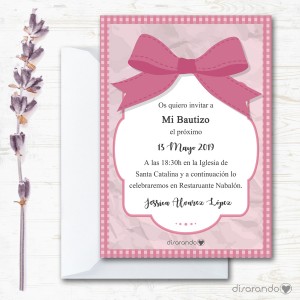 Invitación papel mod. 102