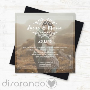 Invitación tarjeta de Boda "Foto"