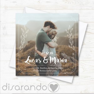 Invitación tarjeta de Boda "Foto"