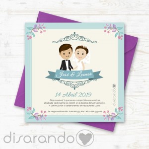 Invitación tarjeta de Boda "Madeleine"