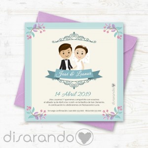 Invitación tarjeta de Boda "Madeleine"