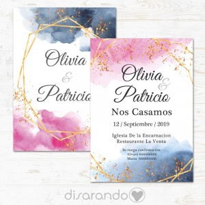 Invitación tarjeta de Boda "Colours"