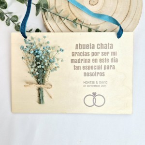 Placa Flores & Ramillete (personalizable)