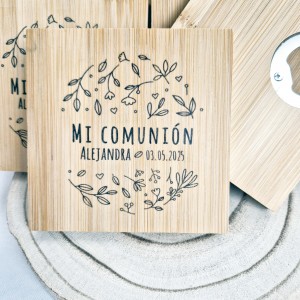 Abridor / Posavasos madera eventos (varios diseños)