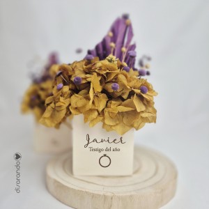 Centro Flor Preservada Morado (varios diseños)