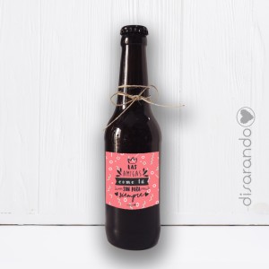 Botellín Cerveza Artesana "Las amigas como tú son para siempre"