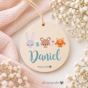 Etiqueta Madera Personalizable (Animales)