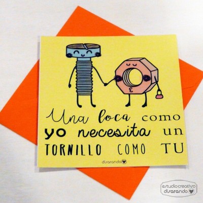Tarjeta tornillo y tuerca