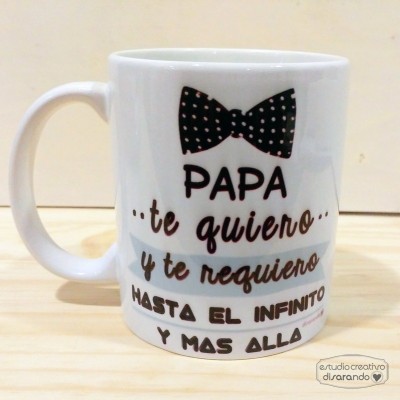Taza padre pajarita