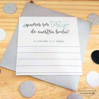 Tarjeta Testigo Boda