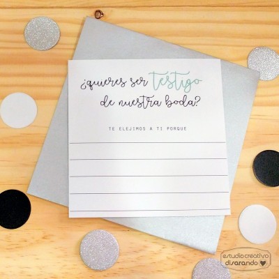Tarjeta Testigo Boda