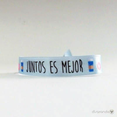 Pulsera mensaje "Juntos es mejor"