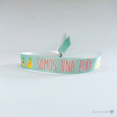 Pulsera mensaje "Somos una piña"