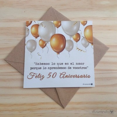 Tarjeta "Bodas de Oro"