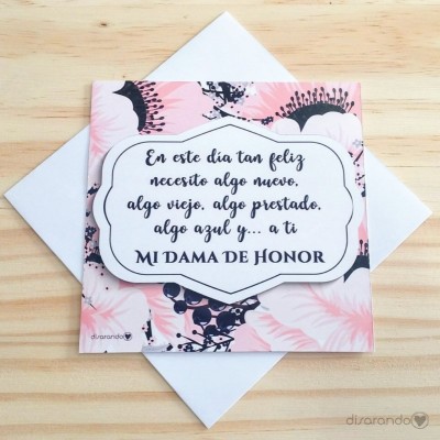 Tarjeta Dama de Honor