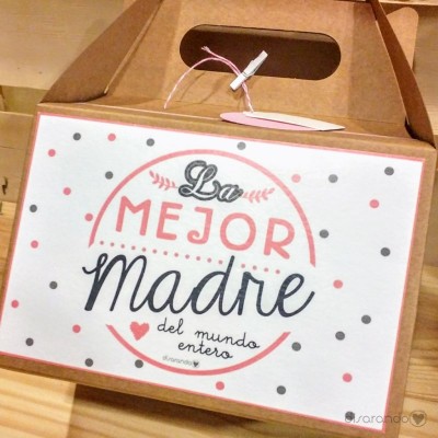 Caja "La mejor madre del mundo entero" (Rectangular o Picnic)