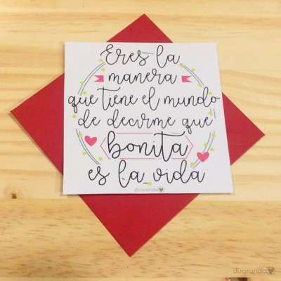 Tarjeta "Vida Bonita"