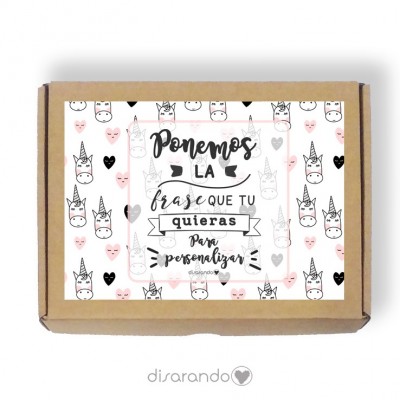 Caja personalizable Unicornios (3 tamaños)