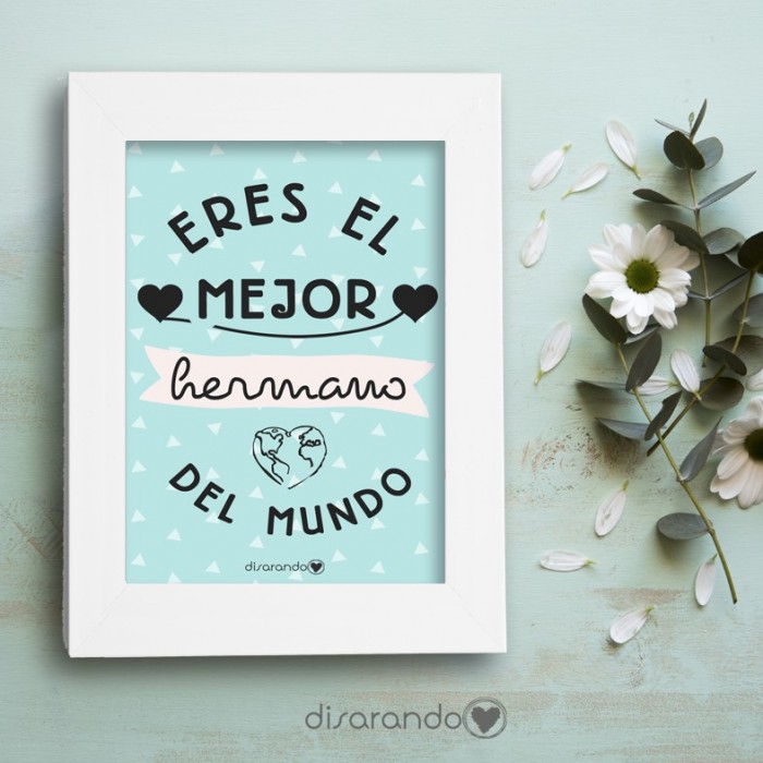 Marco fotos + lámina "Eres el mejor hermano del mundo"