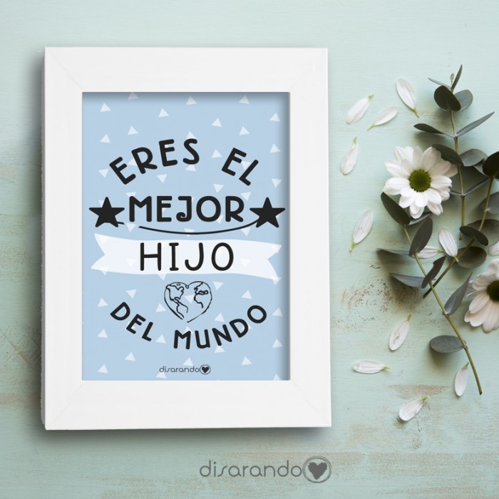 Marco fotos + lámina "Eres el mejor hijo del mundo"