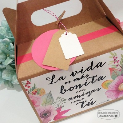 Caja La vida es más bonita con amigas como tú