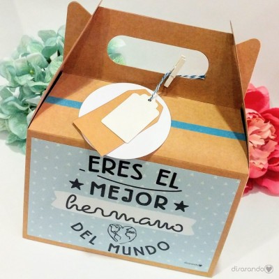 Caja "Eres el mejor hermano del mundo entero"