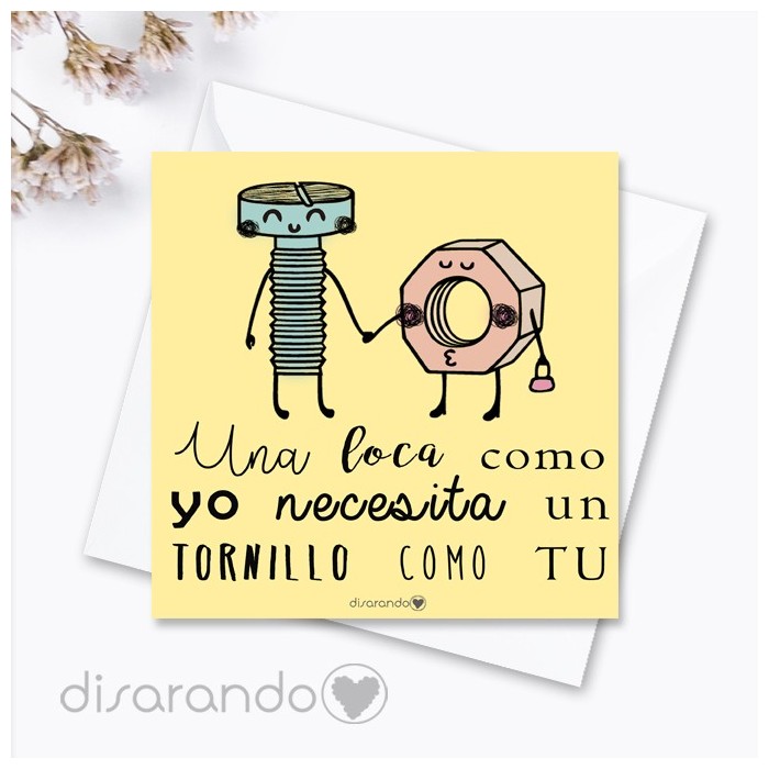 Tarjeta tornillo y tuerca