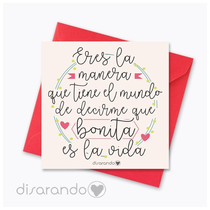 Tarjeta "Vida Bonita"