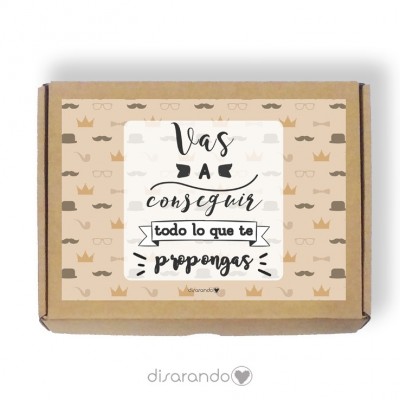 Caja personalizable Moustache (3 tamaños)