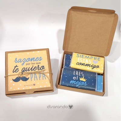 Caja Chocolates "Razones por las que te quiero papá"