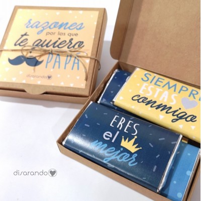 Caja Chocolates "Razones por las que te quiero papá"