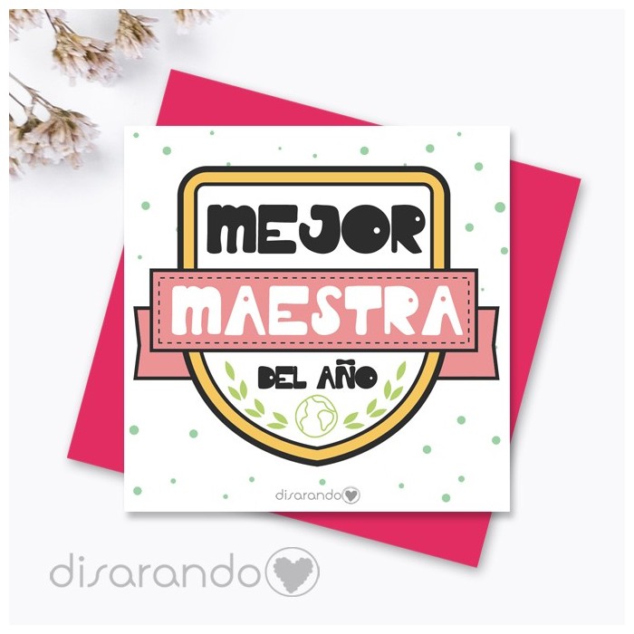 Tarjeta maestra del año