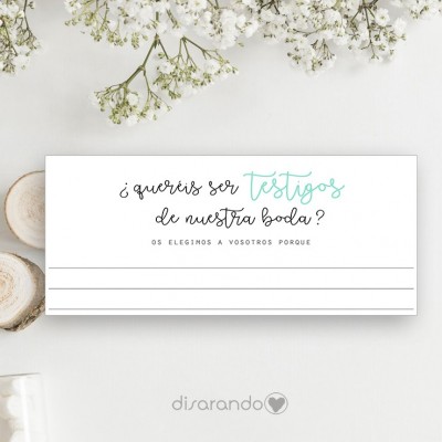 Kit Testigo Boda para parejas