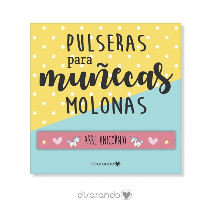 Pulsera mensaje "Arre Unicornio"