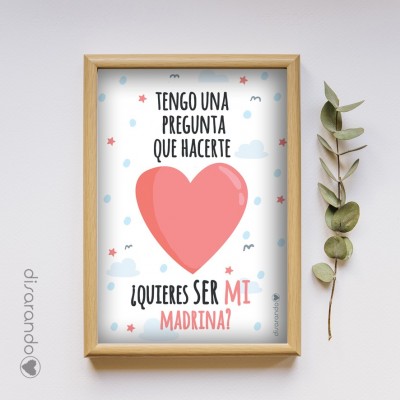 Lámina Padrinos Personalizable